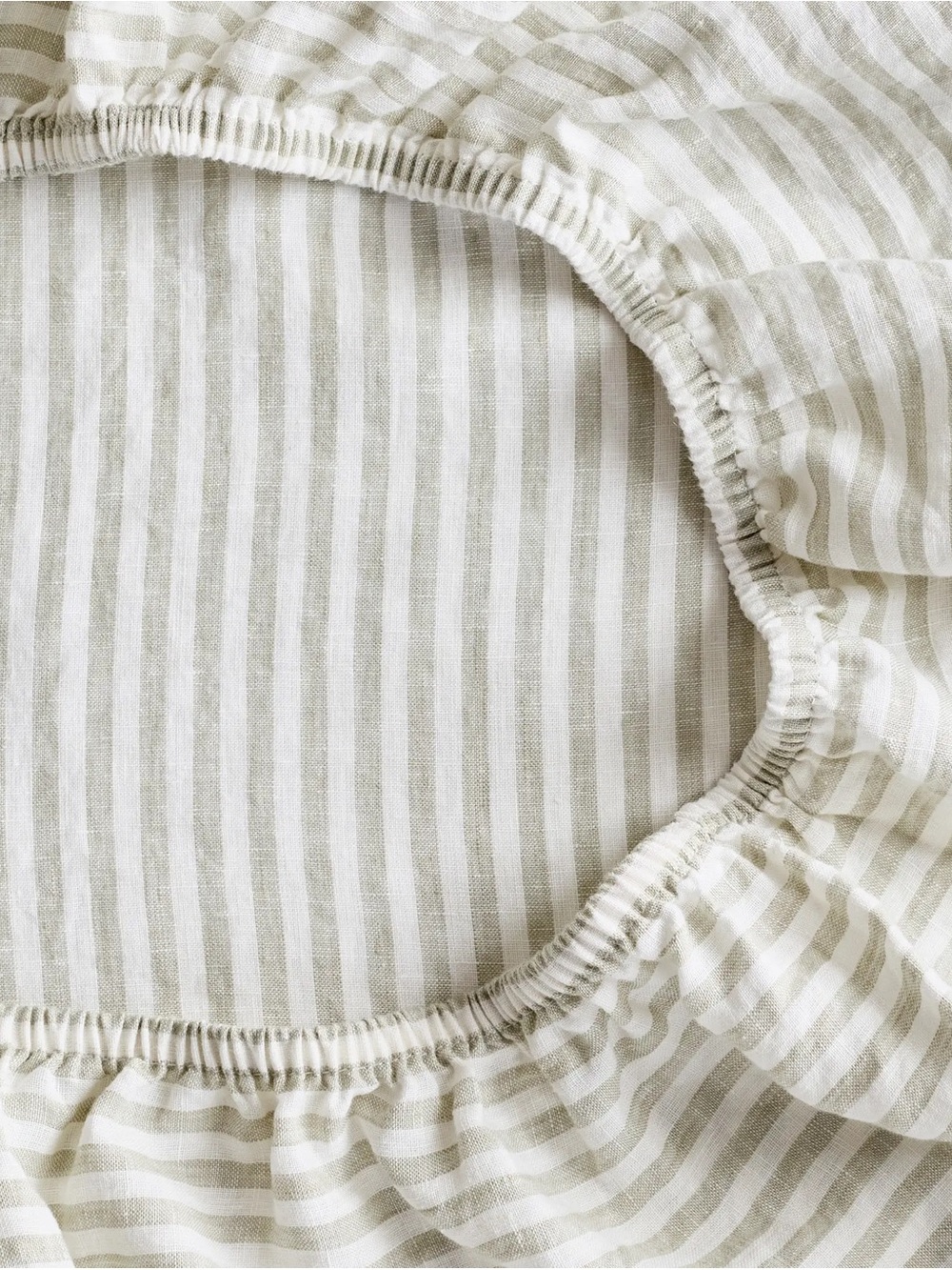 Quince Linen Willowleaf Stripe Queen Sheet Set - Picture 3 of 9
